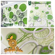 Wallpaper Dinding Murah Stiker Dinding Aesthetic Polkadot 3D Hijau Wallpaper Stiker Ruang Tamu / Kam