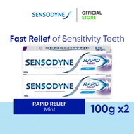 Sensodyne Toothpaste Rapid Relief, Fast Sensitivity Relief And Lasting Protection, Mint 100g x2