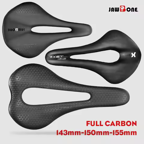 Jawbone Bike Saddle Ultralight Full Carbon 5D 6D 7D 143mm 150mm 155mm Leather MTB Bicycle Road Seat 