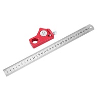 CX300-1 Woodworking Scribing Ruler 300MM/11.81in Portable Straight Measure Marking Tool