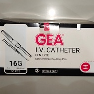 Promo / Terbaru / Iv Catheter 14G 14 16G 16 / Abocath Gea / Jarum
