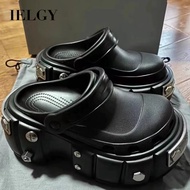 IELGY Baotou Croc รองเท้าพื้นหนาผู้หญิงรองเท้าเพิ่มความสูง EVA ฤดูร้อน