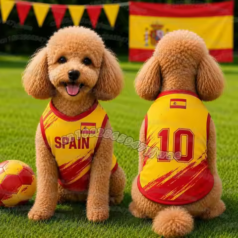 26 Summer Dog Clothes Spain FLAG print Basketball Clothes Puppy T-Shirt Summer Pet Cat Shirts For so