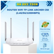 TP-LINK ARCHER C50 WIFI ROUTER (2.4G/5G/1200Mbps) - Genuine - 24T warranty - Ha Duy Tech