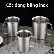 Delivery to your door |Stainless Steel Milk Frother, 304 Stainless Steel Measuring Cup with Dividers