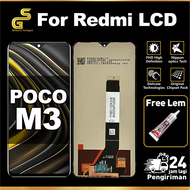 LCD POCO M3 Original 100% lcd touchscreen free lem fullset asli Ori layar hp FHD Digitizer Resolusi