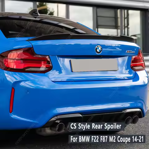 Gloss Black CS Style Rear Spoiler For Bmw F22 F87 218d 220i 220d 228i M235i M240i M2 CS 2014-2021 Re