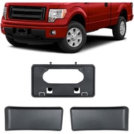 Labwork Front Bumper Guards Pad License Plate Frame Bracket Replacement for F150 2009-2014 9L3Z17E81