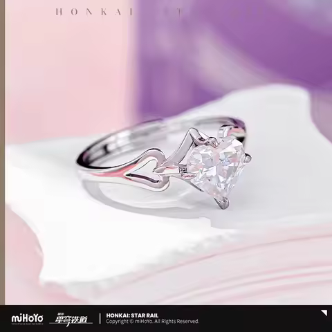 [Genuine] miHoYo Game Cyrene Ring Honkai Star Rail Cyrene Theme Couple Oath Ring Anime Pendant Colle