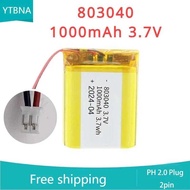 803040 3 9 3.7V 1000Mah Lithium Polymer Battery For Mp3/4/5 DVD GPS VR DVR Player Navigator Speaker