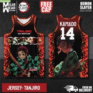 Original Demon Slayer Anime short sves Tanjiro Nezuko Akaza cosplay; Basketball jerseys; Quick-dryin