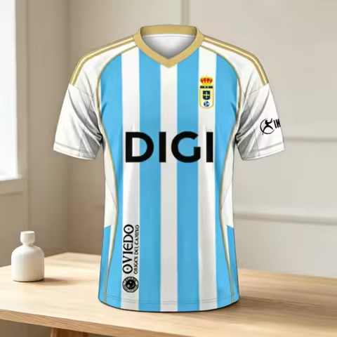 2026 New Unisex Real Oviedo Centenary Style Jersey Short-Sleeve Summer Quick-drying Breathable Trend