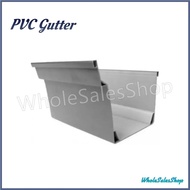 [1FT] Pvc Gutter Grey (Pvc Rainwater Gutter System ) Salur Air Kelabu Pvc Longkang Bumbung 水槽