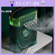 𝑫𝑼𝑶𝑭𝑼 Portable USB Air Cooler Mini Aircond Mist Fan Cooling Fan with 7 Colors LED Light