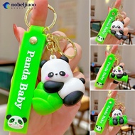 NOBELJIAOO Car Key Chain Pendant Cartoon Pandas Pendant Keychain Delicate Simple Key Chain for Girls