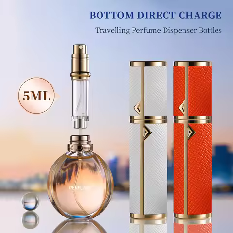 Louischanzl Travel Essentials Perfumes Empty Bottle Arabes Originales PU Leather 5ml Perfume Refilla
