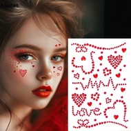KISSCAT Face Temporary Tattoos, Makeup Sticker Rhinestone 3D Crystal Face Sticker, Scrapbook Journal