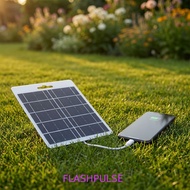 FLASHPULSE USB Solar Panel, Portable Durable 5V Solar Panel, Power Supply Environment Protection Wat
