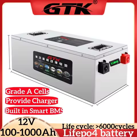 GTK 4S 12.8V 12V 100Ah 200Ah 300Ah 400Ah 500Ah 600Ah 800Ah 1000Ah Rechargeable Lifepo4 lithium ion b