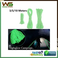 Paracord Camping Adventure Luminous Nightglow 7-Core 4mm 10meter Rope
