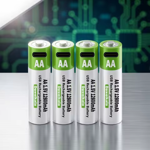 AA USB Rechargeable Lithium Ion Battery 1.5V AA 12800mah Power Bank Lifepo4 Batteries Aaa Recharable