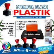 STEMPEL FLASH OTOMATIS PLASTIK /TEMPEL CUP MINUMAN PLASTIK / STEMPEL KRESEK / BESI / KACA DLL
