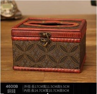 全城熱賣 - 復古木質商用抽紙盒子餐巾紙盒（銅錢-短款）#H890002076