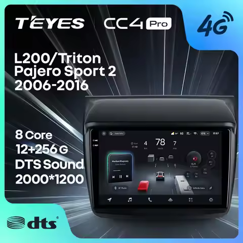 TEYES CC4 PRO For Mitsubishi Pajero Sport 2 2008 - 2016 L200 4 2006 - 2015 Triton 2006 - 2014 CarPla