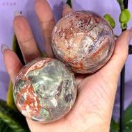 Natural Money Agate Crystal Ball | Rough Stone Polished Pattern Agate Ball | Entrance Living Room De