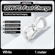 Original Remax PD Fast Charge 20W 2 meter / 1 meter Type C To Lightning Data Cable for iP 14 13 12 1