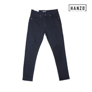 HANZO Men Skinny Fit Long Jeans 107385 JL8824-1 - Black