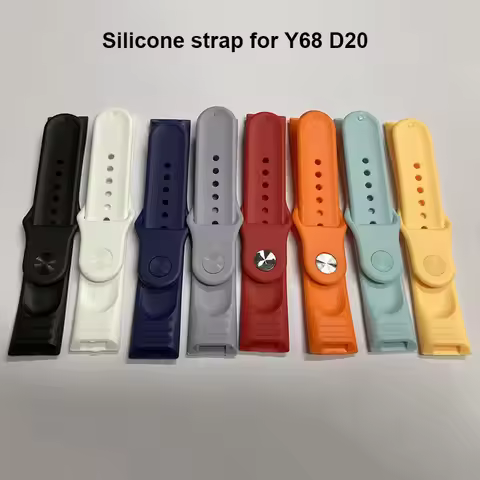 High Quality Silicone Strap for Y68 Smart Watch D20 Wrist Straps TPU Belt D20 Pro Bracelet Watchband