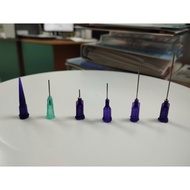 21G glue needles with various needle types, needle tip length (set of 100)