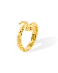 Hognose Snake Ring 18K Gold Vermeil Rings Open Rings Gothic Vintage Aesthetic Jewelry Gift for Women