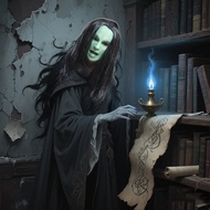 Topeng Penyihir Halloween Cosplay Topeng Penyihir Dewasa Lateks Kostum Pesta Hantu Penyihir Hantu