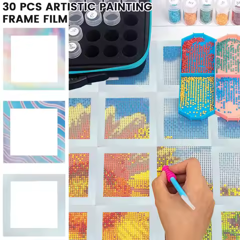 30Pcs Sectional Release Paper for Diamond Art DIY Reusable Anti Dust Separate Cover Sheet Clean Peel