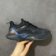 🤩必備緩震跑步鞋🤩 潮酷黑藍漸變透氣不悶腳阿迪達斯Alphabounce阿爾法緩震休閒慢跑鞋 | adidas Alphabounce Breathable Cushion Casual Runnin