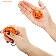 ZENITHZEN Basketball Ball Keychains, PU Leather Baseball Simulation Soccer Keychain, Accompany Toys 