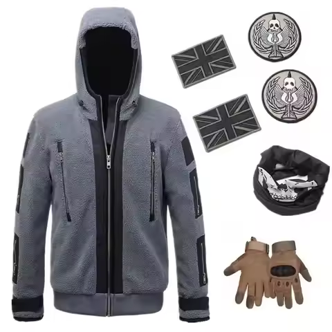 Call of Duty 6 Cosplay Costume Jacket Tf141 Team Uniform Ghost Combat Suit Clothes Ghost Mask Hoodie