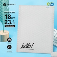 BUBBLE ENVELOPE - BUBBLE MAILER - BUBBLE PACKING HELLO WHITE MATTE 18 X 23