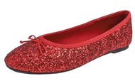 Women's Sparkle Memory Foam Cushioned Colorful Shiny Ballet Flats Glitter