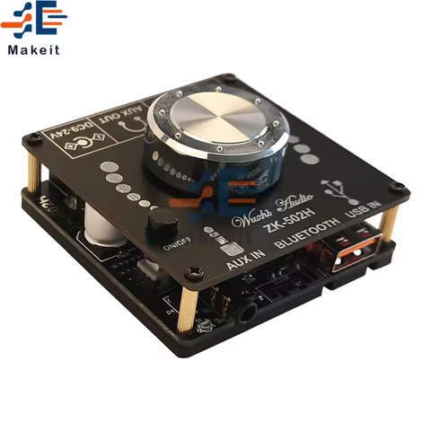 ZK-502H TPA3116D2 HIFI 2x50W stereo bluetooth 5.0 class d audio power amplifier board module sound e