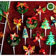 READY STOCK CHRISTMAS CAKE TOPPER DECO / DCT 0198, 0253, 0257, 0587, 0589, 0590 / DCT 0592 - 0594 / 
