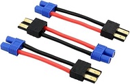3pcs Compatible with TRX Male to EC3 Female Connector Adapter with 14awg 5cm/2inch Wire(BDHI-08)