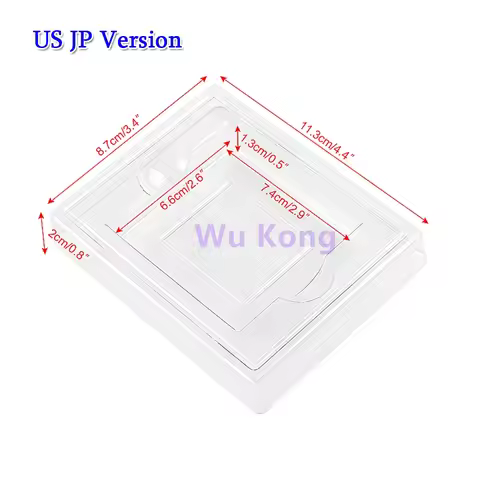30PCS PAL Plastic Game Card Cartridge Box Blister Pack For GB GBC Mini US JP Version Transparent Ins
