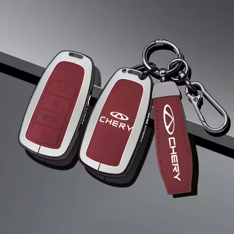 Zinc Alloy Key Cover Case Cover Leather Keyring For Chery Omoda C5 5 fx 7 Tiggo 8 PLUS 8 Pro 7 Pro A