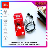 Headset Purebass Jbl-01 ORIGINAL 100% Hf earphone JBL01