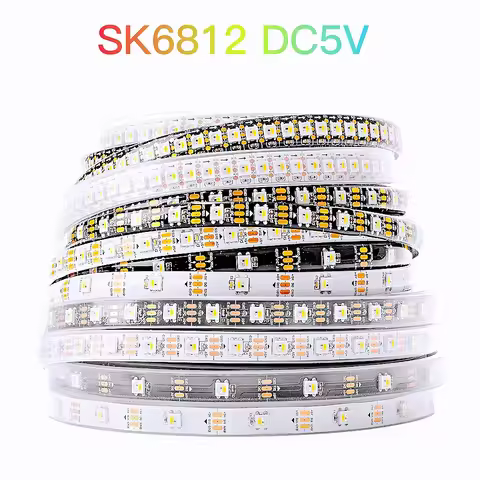 SK6812 RGBW Led Strip Light 4 in 1 5V Similar WS2812B 1 234 5m 30 60 144 LEDs Individual Addressable