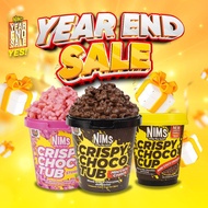 [2 TUB + FREE 1 CUP] NIMS Crispy Chocotub Mini Series 140g – Cereal Rangup Coklat / Snack Sedap / Re