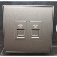SIMON E6 GREY OUTLET TELEPHONE TELEPHONE OUTLET/